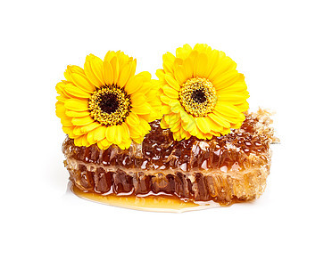 甜甜蜂窝产品白色蜂蜡蜂房黄色梳子橙子营养蜂蜜食物图片