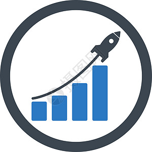 启动销售额平平平滑的蓝蓝色整形向量图标金库成功统计预报基金收益项目支付技术战略图片