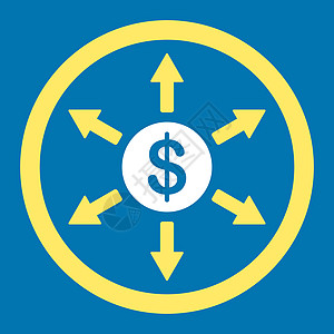 现金外出图标硬币社会市场链接货币分支机构营销网络银行合作图片