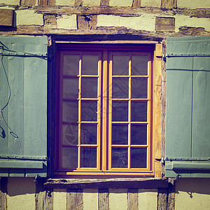 法语窗法国窗口住宅遗产安全石头文化历史性风格玻璃快门传统图片