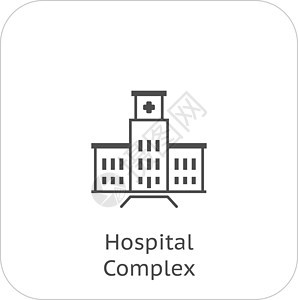 医院建筑图 设计平坦服务医疗药品保健平面卫生背景图片