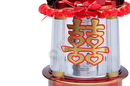 带有中国双重幸福符号的中国LED灯灯灯双喜庆典白色婚礼婚姻女性文化灯笼新年订婚图片