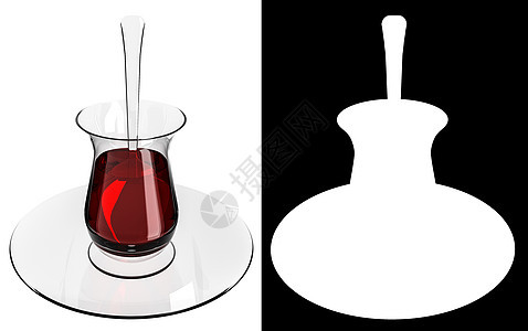 土耳其茶杯工作室白色乐趣渠道棕色玻璃勺子文化食物饮料背景图片