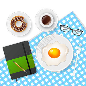 全家吃早餐美味早餐 有咖啡和鸡蛋设计图片