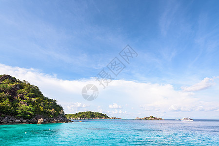 泰国穆高西米兰的蜜月湾景点地平线旅游天空蓝色旅行支撑风景热带环境图片