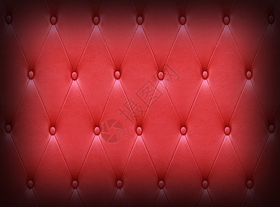 豪华红色皮革座椅装饰装潢质量家具扶手座位材料沙发对角线按钮魅力图片