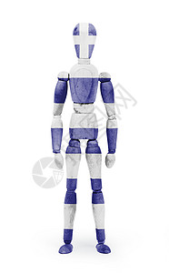 在白色背景上被隔离的结合木制假人概念身体数字冒充服务玩具姿势模型灵活性关节图片