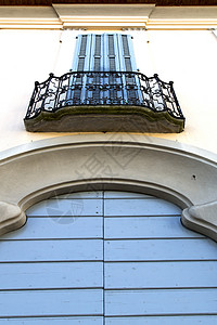 棕褐色的门 欧兰巴蒂米拉诺旧窗户石头压缩岩石玻璃宫殿旅行旅游马赛克大理石晴天图片