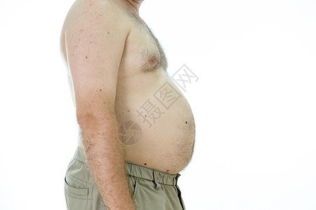 有胖肚子的男人白色男性饮食重量身体成人腰部肥胖图片