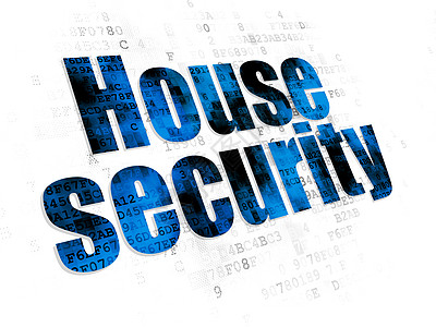 隐私概念 数字背景的房屋安保问题技术网络攻击警报保卫代码屏幕监护人犯罪监视器图片