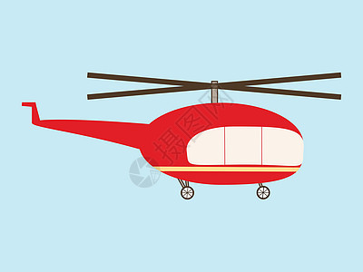 重型直升机航空螺旋桨飞机天空空气航班乘客红色旅行飞机场图片