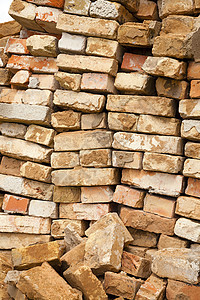 红砖框架材料团体正方形石头建筑物橙子瓦砾废墟黏土图片