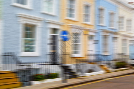 英国老城郊外和古董区不设隆登山丘地区爬坡街道财产场景国家窗户公寓阳台乡村蓝色图片