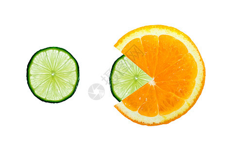 橙子和石灰水果切片概念果皮黄色果汁营养果味食物热带绿色柠檬图片
