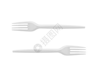 白色背景上的塑料叉工具厨具叉子派对用餐刀具用品餐具服务静物图片