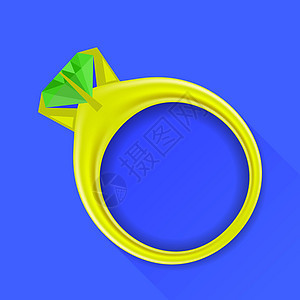 黄金环蓝色婚姻订婚宝石宏观奢华夹子金属插图展示图片