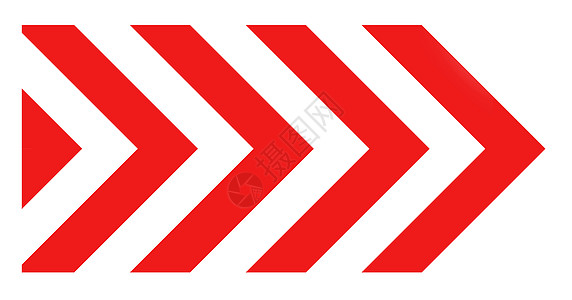 红条和白条纹箭路标志图片