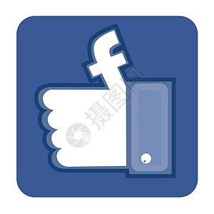 就像大拇指在Facebook社交网络应用程序图标符号图片