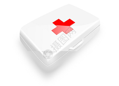 带红十字的急救包背景图片