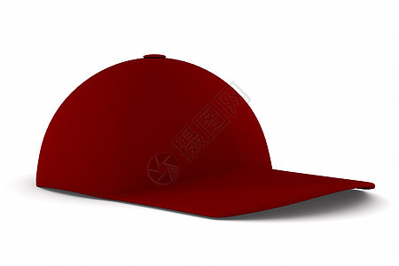白色背景上的棒球帽 孤立的 3D 图像图片