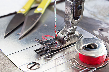 缝纫机女裁缝工作工艺接缝刺绣织物工厂制造业工业金属图片
