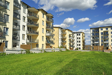 公寓区阁楼住宅小区标志低角度建筑住宅条件房屋结构灯光图片