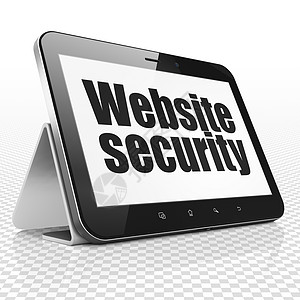 网络设计概念 显示有网站安全的平板电脑软件版图片