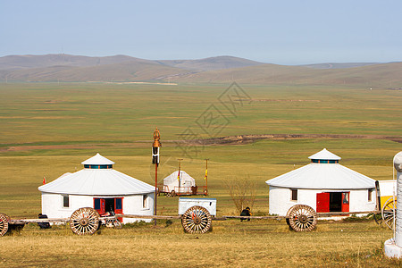 内蒙古金尚汉图林部落房子场景文化国家住房帐篷游牧民族天空传统旅行图片