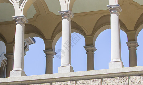 贵州建筑旧楼的拱门城市白色建筑建筑学法庭背景