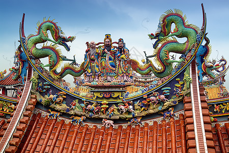 台北的比山庙台台台湾文化特色天空寺庙结构建筑宗教外观建筑学图片