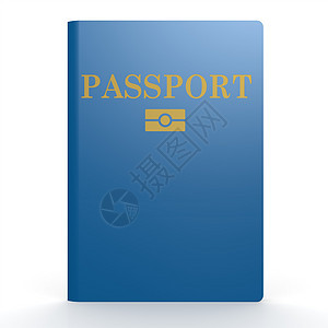 蓝护照书背景图片