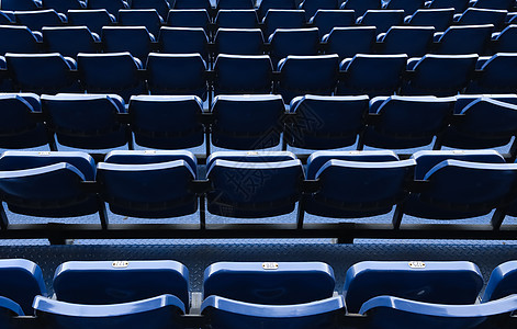蓝色体育场椅子图片