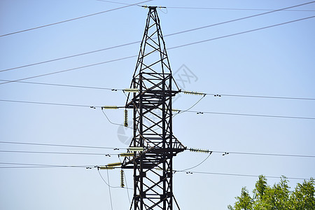 电高压输电线路背景图片