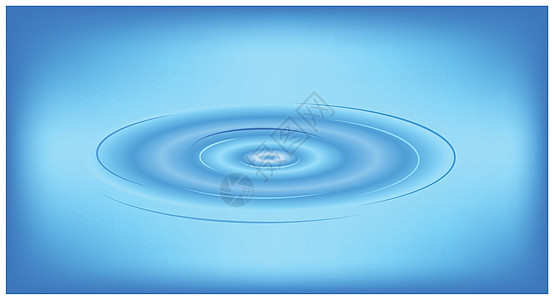 水裂矢量示意图 跌落后对水的波浪同心运动蓝色圆圈水滴海浪涟漪宏观液体插图图片