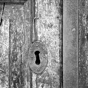在意大利林和传统树木中的传统门 以及传统的T型指甲锁孔建筑学木头装饰金属乡村风格古董出口图片