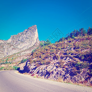阿斯法路环境国家危险岩石顶峰曲线高山安全警告生态图片