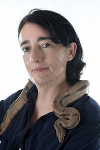 妇女 蛇和蛇背景图片