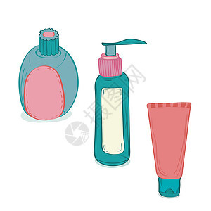 化妆瓶药物粉刺清洁曲线牛奶保湿皮肤补品洗剂集装箱图片