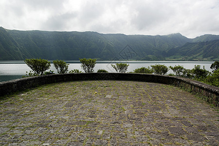 葡萄牙圣米格尔旅行灌木丛地质山脉池塘植物草地火山群岛丘陵图片