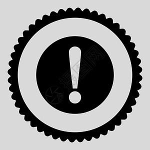 问题平板黑色圆环邮票图标风险警告预防注意力失败帮助浅灰色信号字形背景图片