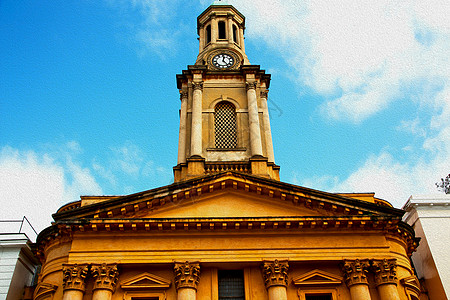 伦敦教堂旧的建筑和历史 而不是在英国山丘上建筑学棕褐色英语宗教纪念碑旅游天空王国吸引力雕塑背景