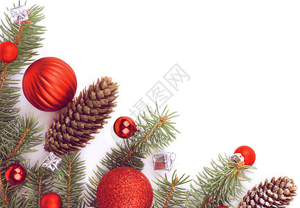 圣诞节装饰季节作品饰品针叶礼品盒摆设框架边框松果新年图片