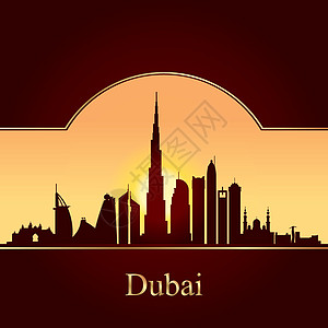 日落背景的迪拜天线双周光建筑学海岸插图金子明信片景观房屋摩天大楼城市建筑图片