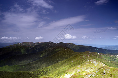 乌克兰喀尔巴阡山的Chornogora山脊季节太阳阳光国家日落仙境照明草地爬坡环境图片