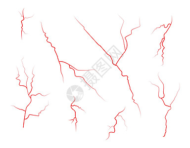 一组人类眼血管 红血管 血液系统 在白色背景上孤立的矢量插图眼睛解剖学红色静脉医疗动脉墙纸药品图片