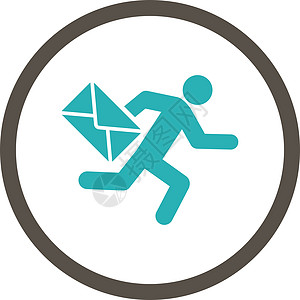邮件信使图标导游通讯营销用户数据邮递员送货邮政服务字形图片