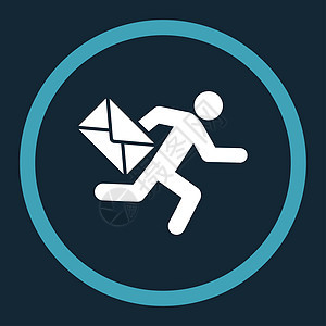 邮件信使图标电子邮件深蓝色运输通讯字形船运背景服务垃圾邮件邮政图片