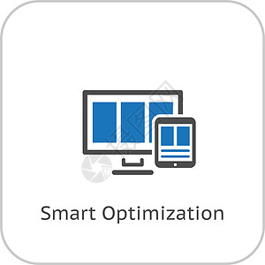 智能优化图标 经营理念 平面设计监视器反应插图网站互联网网页屏幕展示电脑技术图片