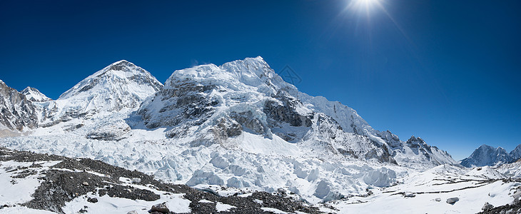 珠穆峰基地营地地区全景图片