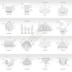 白色直径 3d 图表模板矢量组织技术营销信息插图立方体艺术商业科学卡片图片